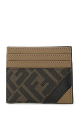 Card Holder Brown Fabric Card Holder