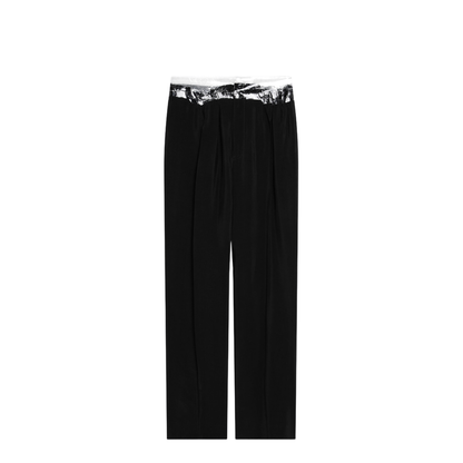 MAYFEYR - Maison Margiela - Black Pants With Tape-Detail Waistband - S29KA0401M35901900