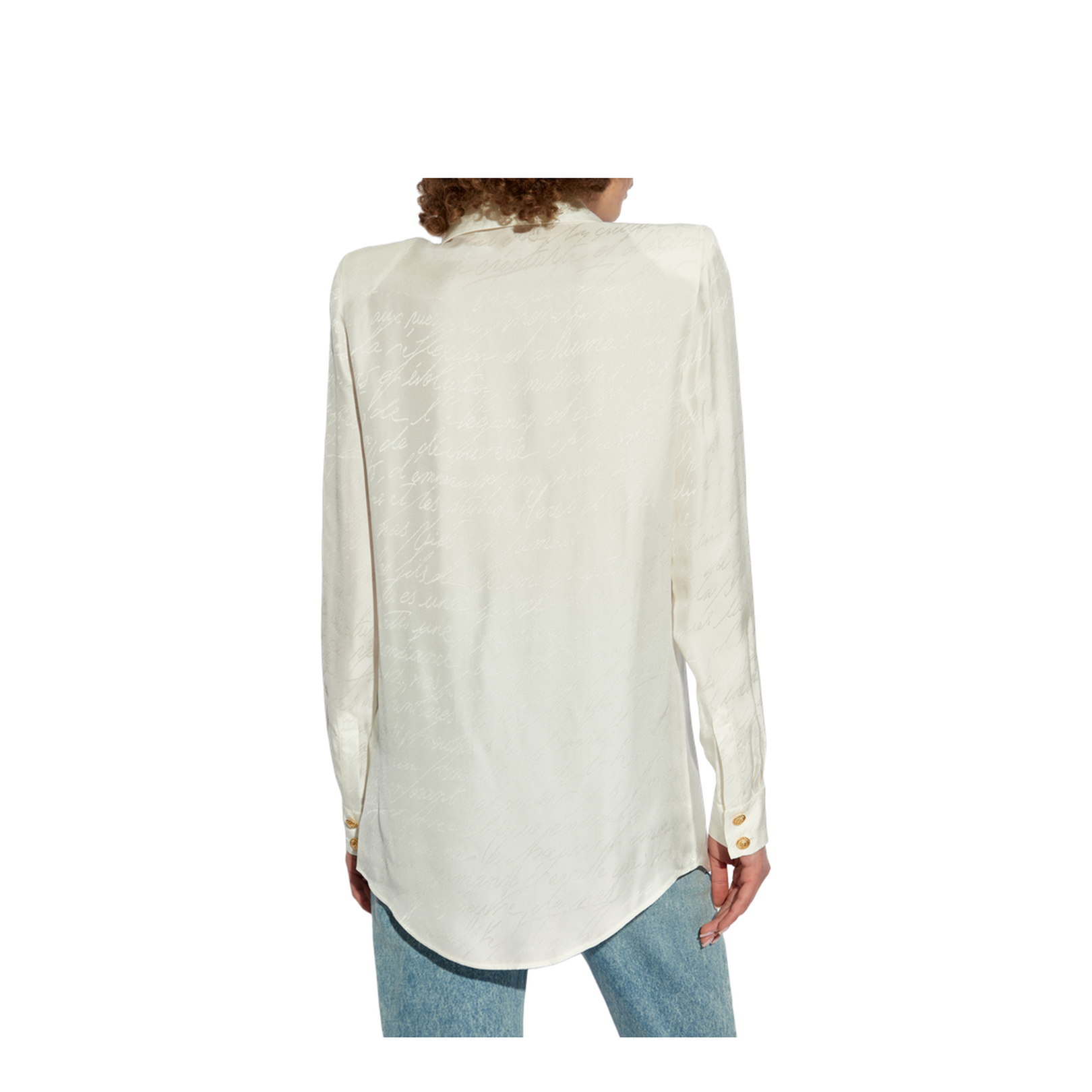 Satin Shirt with Monogram