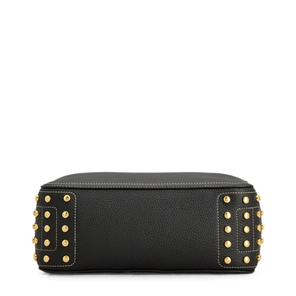 Mini Calf Leather Shoulder Bag - Black