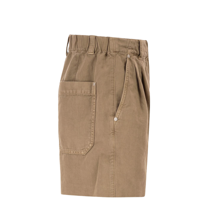 Cotton and linen shorts with jewellery