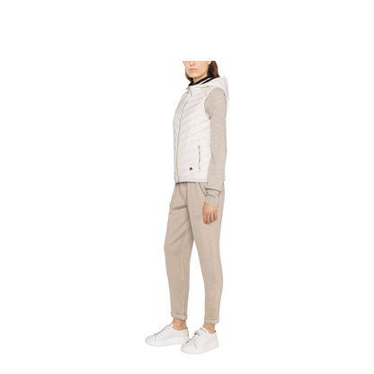 Cotton and Silk Blend Drawstring Pants - Beige
