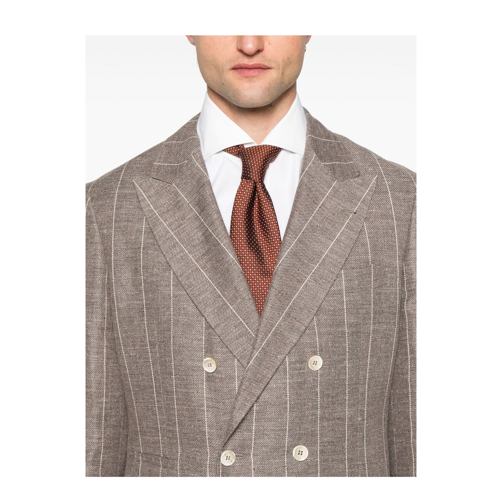 Pinstriped Deconstructed Blazer