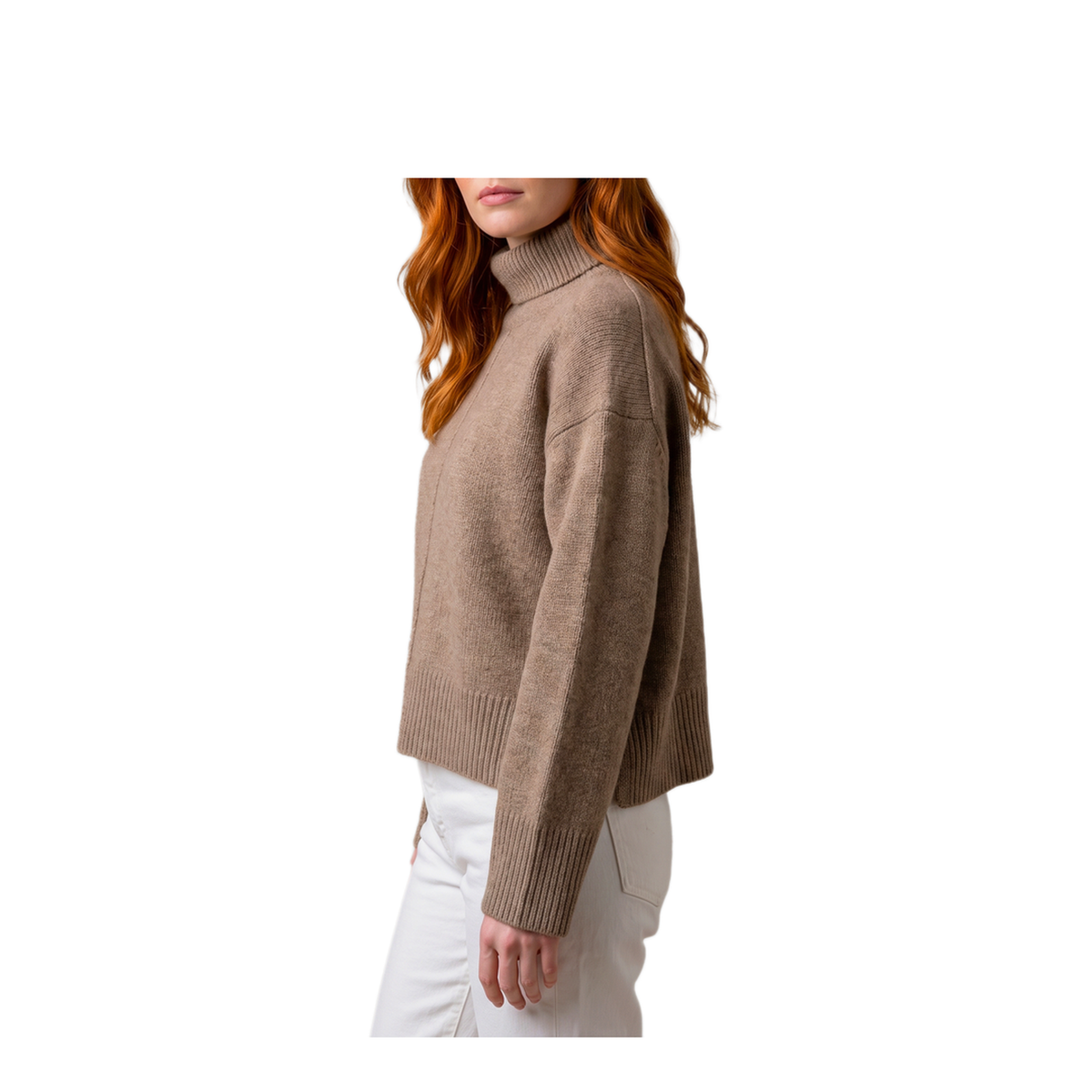 MAYFEYR - Loulou Studio - Nutmeg Jonah Turtleneck Sweater - JONAHNUTMEL