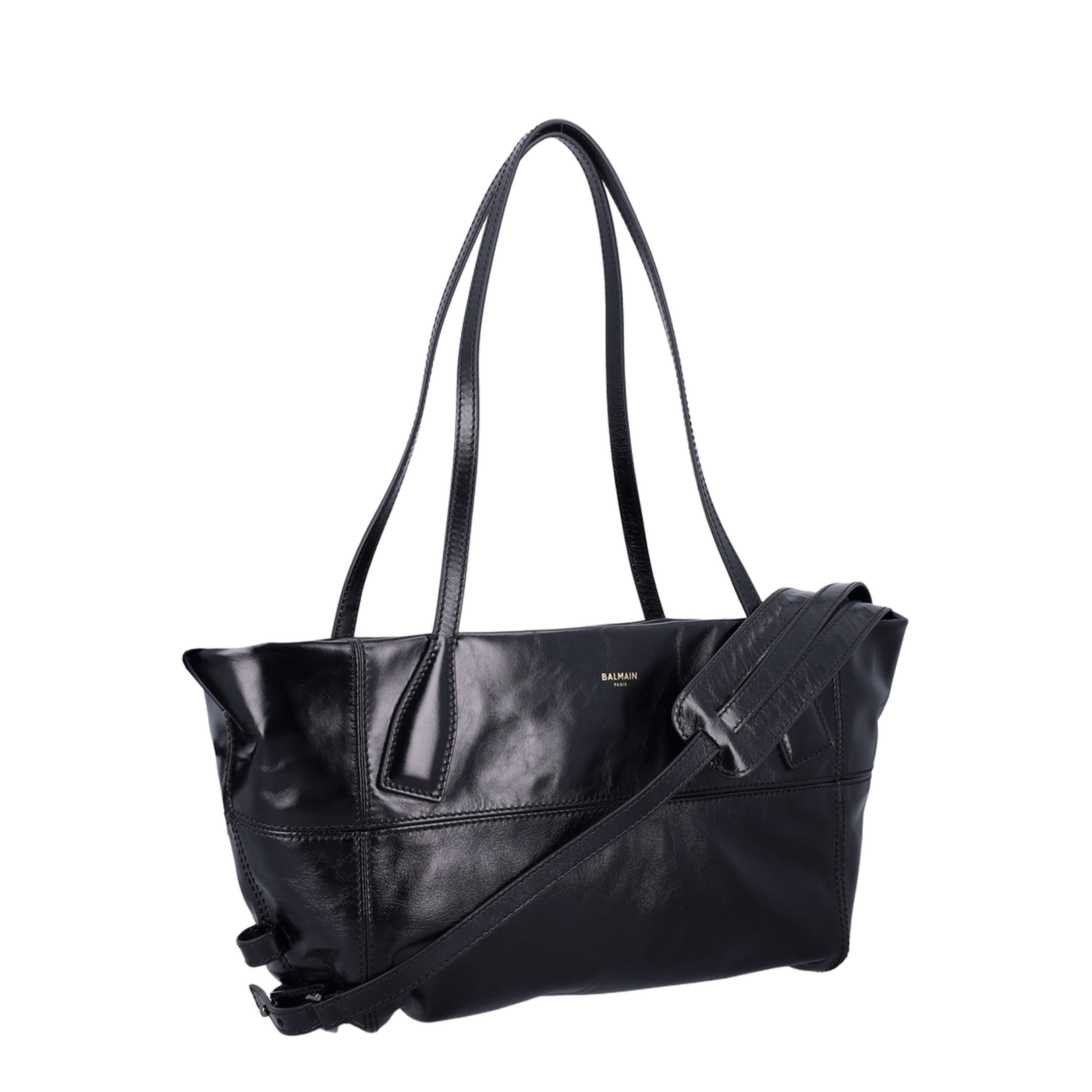 Black Leather Shopper Bag