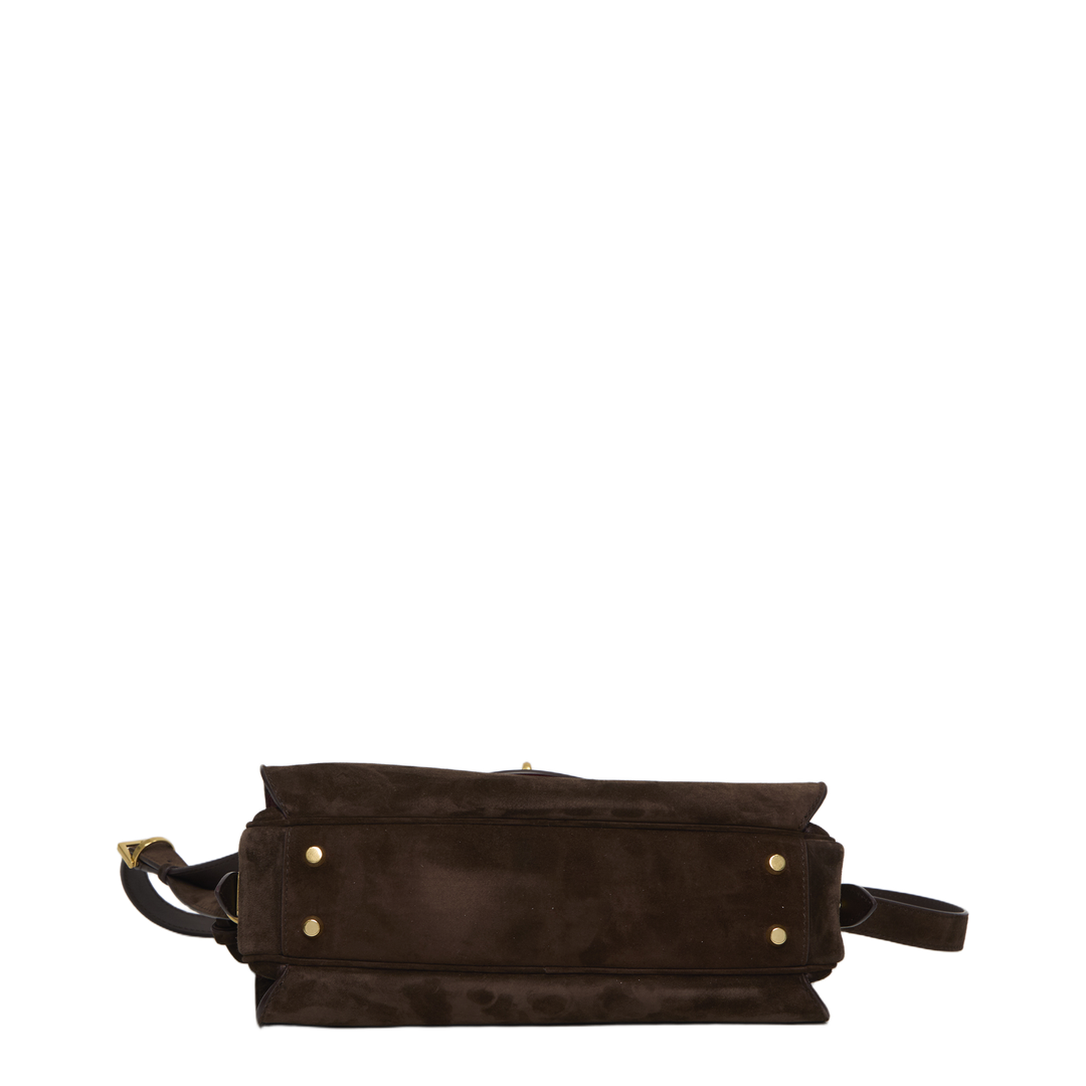 Le 7 Medium Suede Calfskin Shoulder Bag - Moka/Ruby
