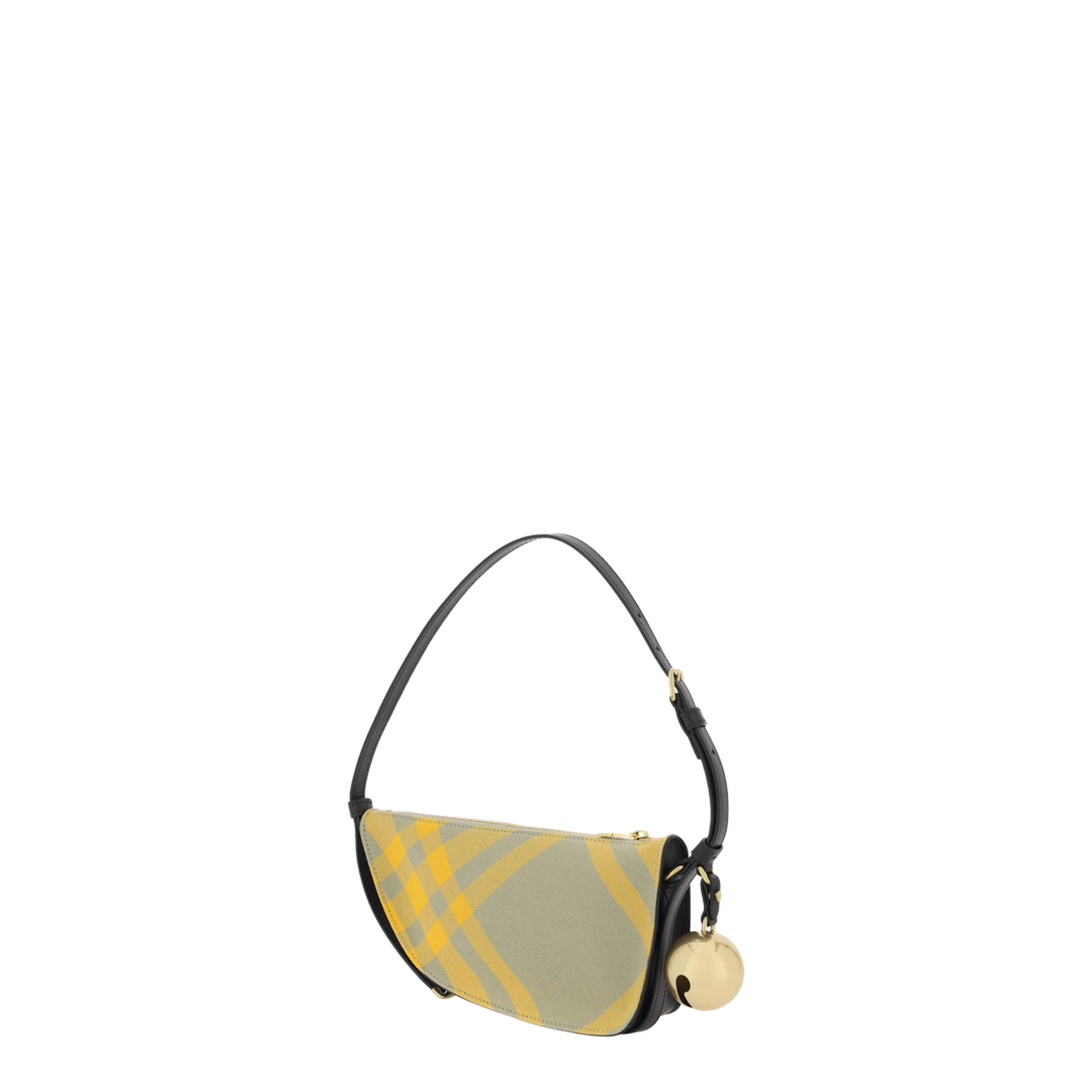 Embroidered Canvas Mini Shield Shoulder Bag