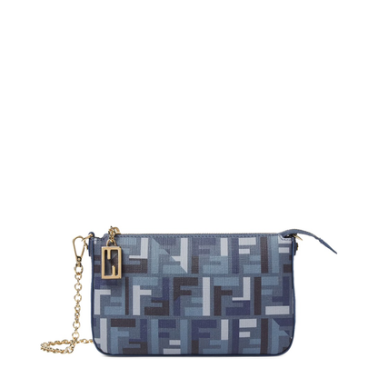 Baguette Canvas Clutch - Navy Blue