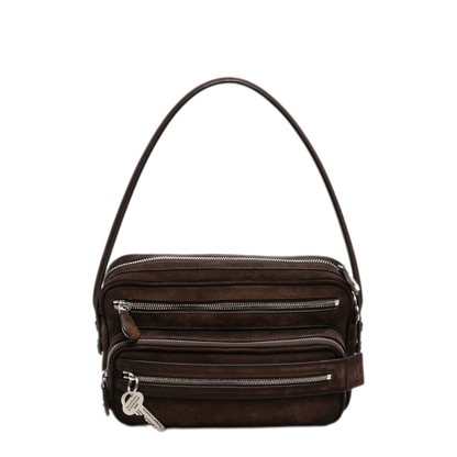 MAYFEYR - Acne Studios - Brown Suede Shoulder Bag - C10338ADM