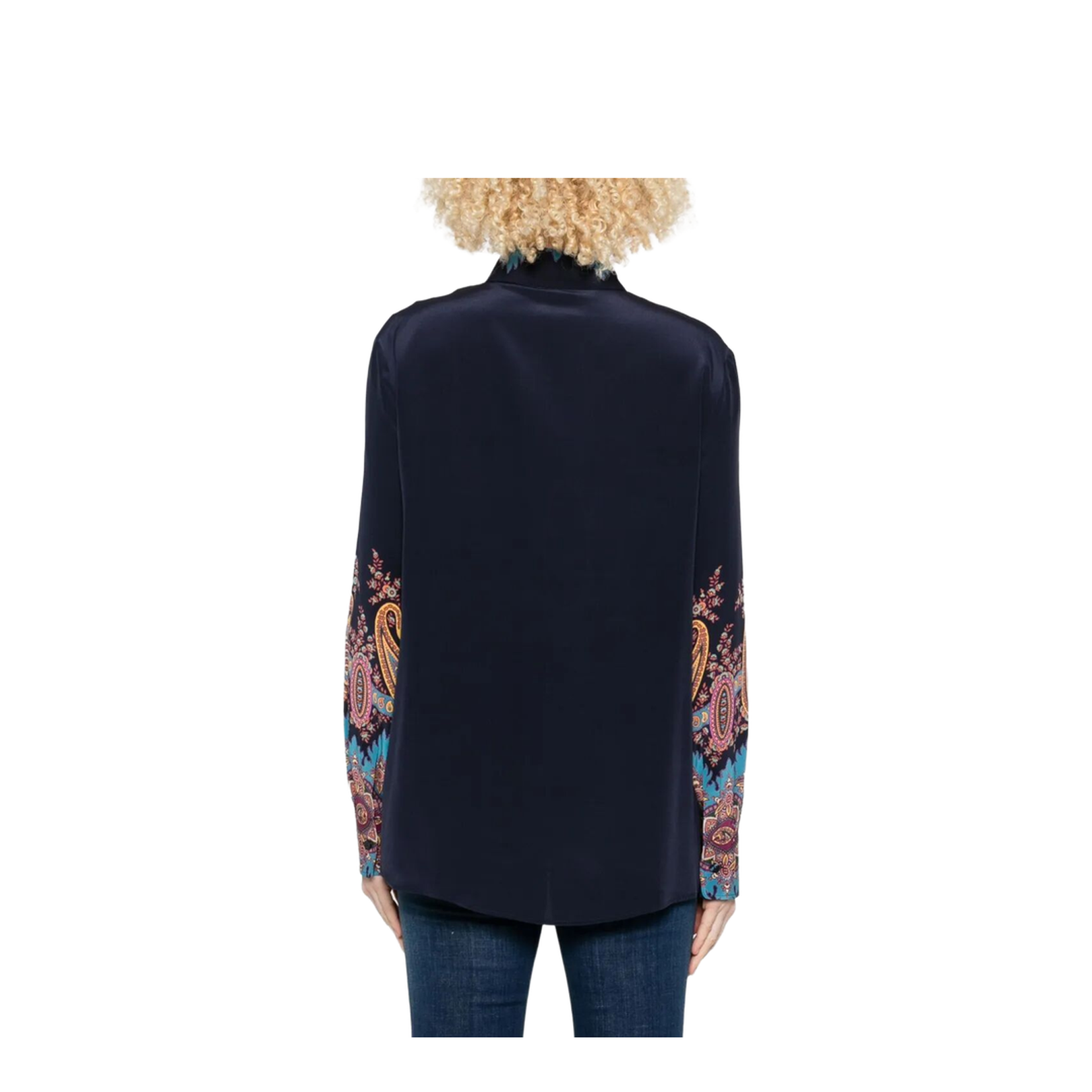 Silk Shirt With Floral Print - Bordeaux