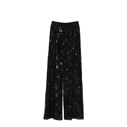Sequined Tulle Midi Skirt