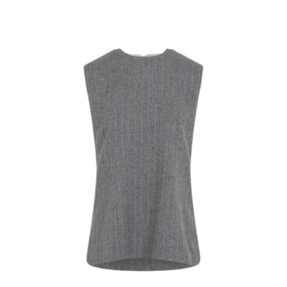 MAYFEYR - CARVEN - Grey Wool Sleeveless Shift Top - 6252K21166N751