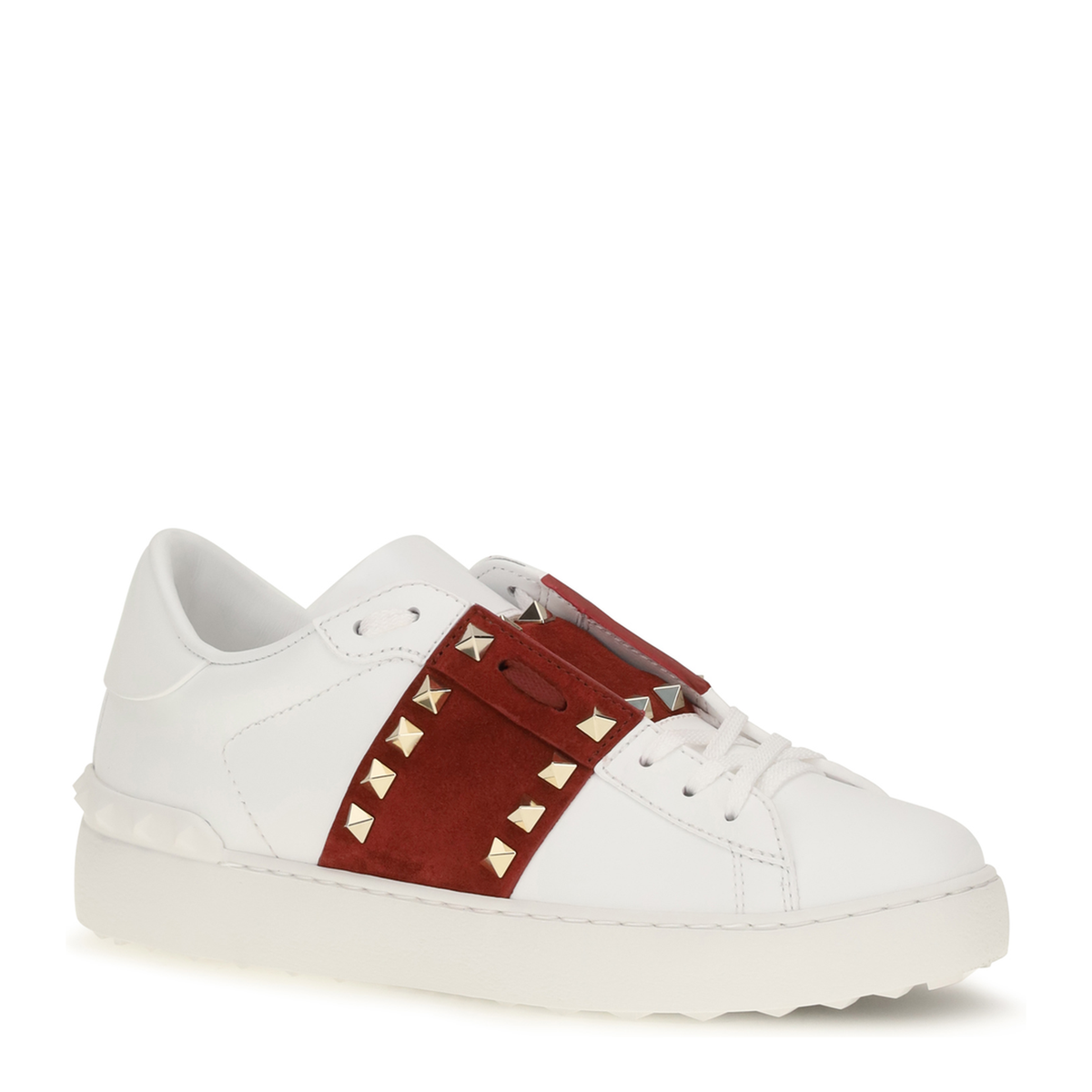 MAYFEYR - Valentino - Rockstud Untitled Sneakers With Suede Band - 9W2S0A01ZBV3FB