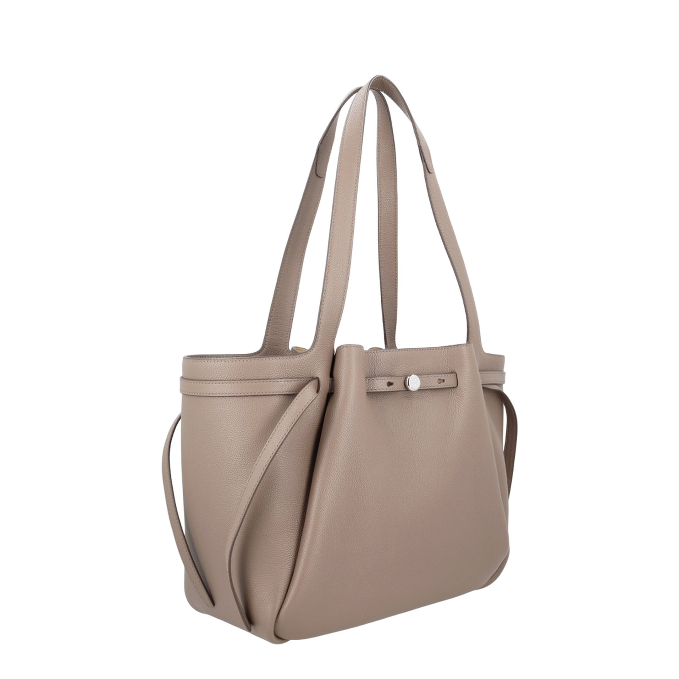 Romy Pebbled Leather Tote - Wild Mushroom