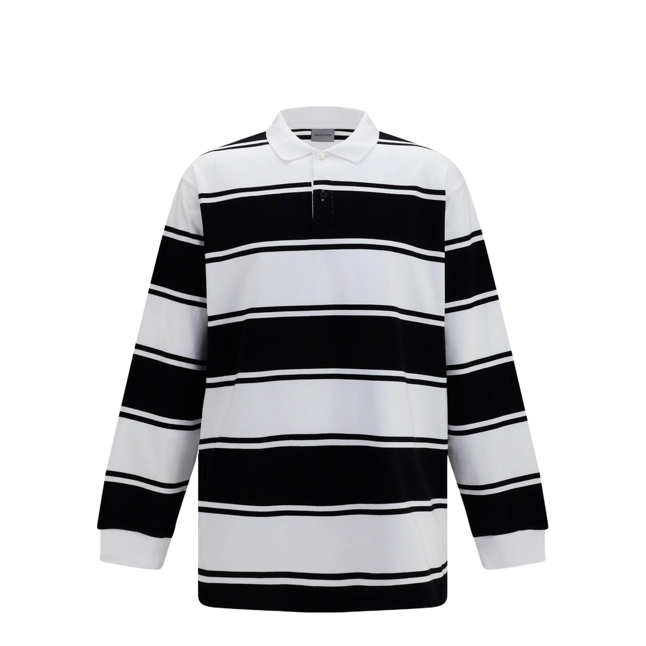 MAYFEYR - Balenciaga - Striped Long-Sleeve Polo - A00189TUVW7