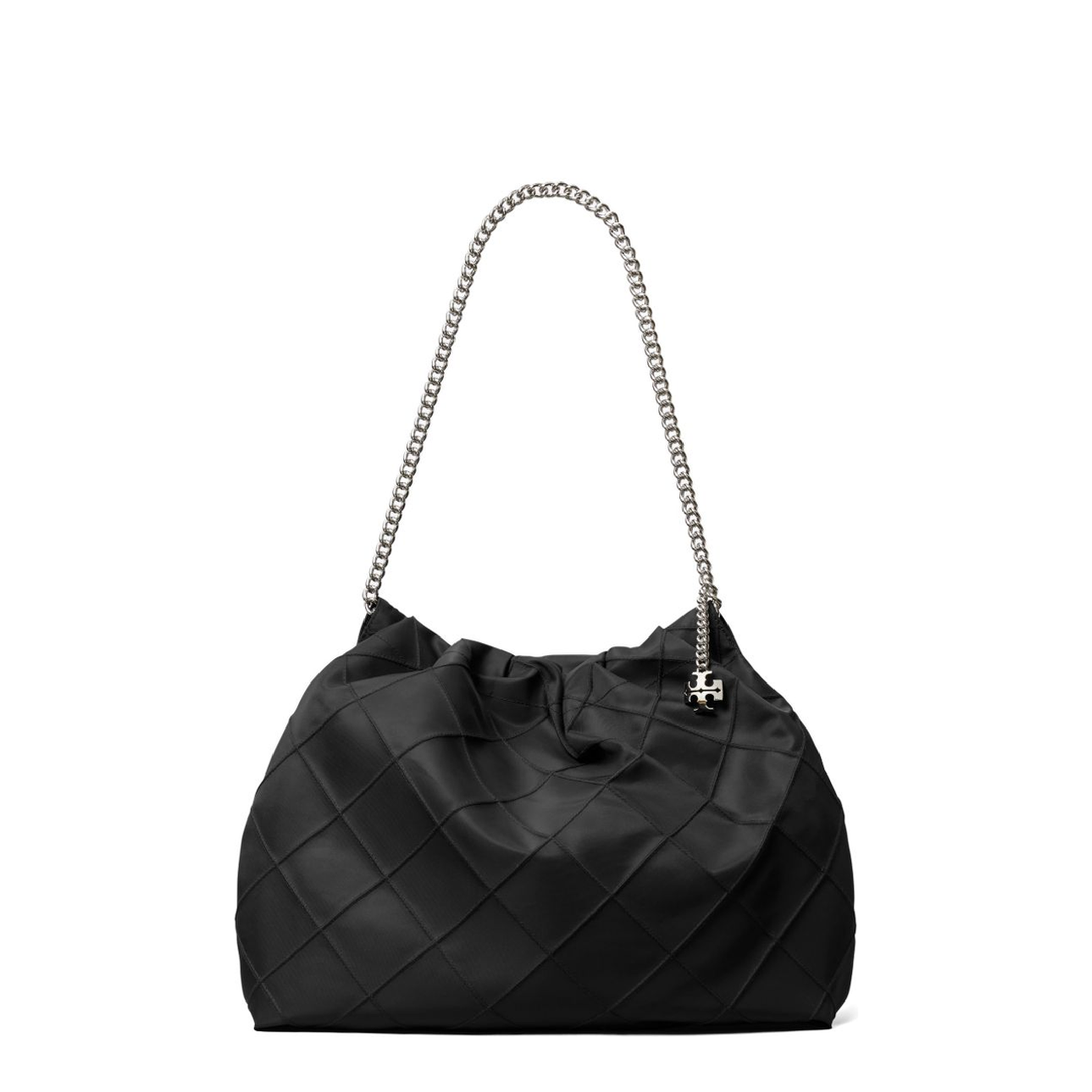 Fleming Nylon Hobo Bag - Black