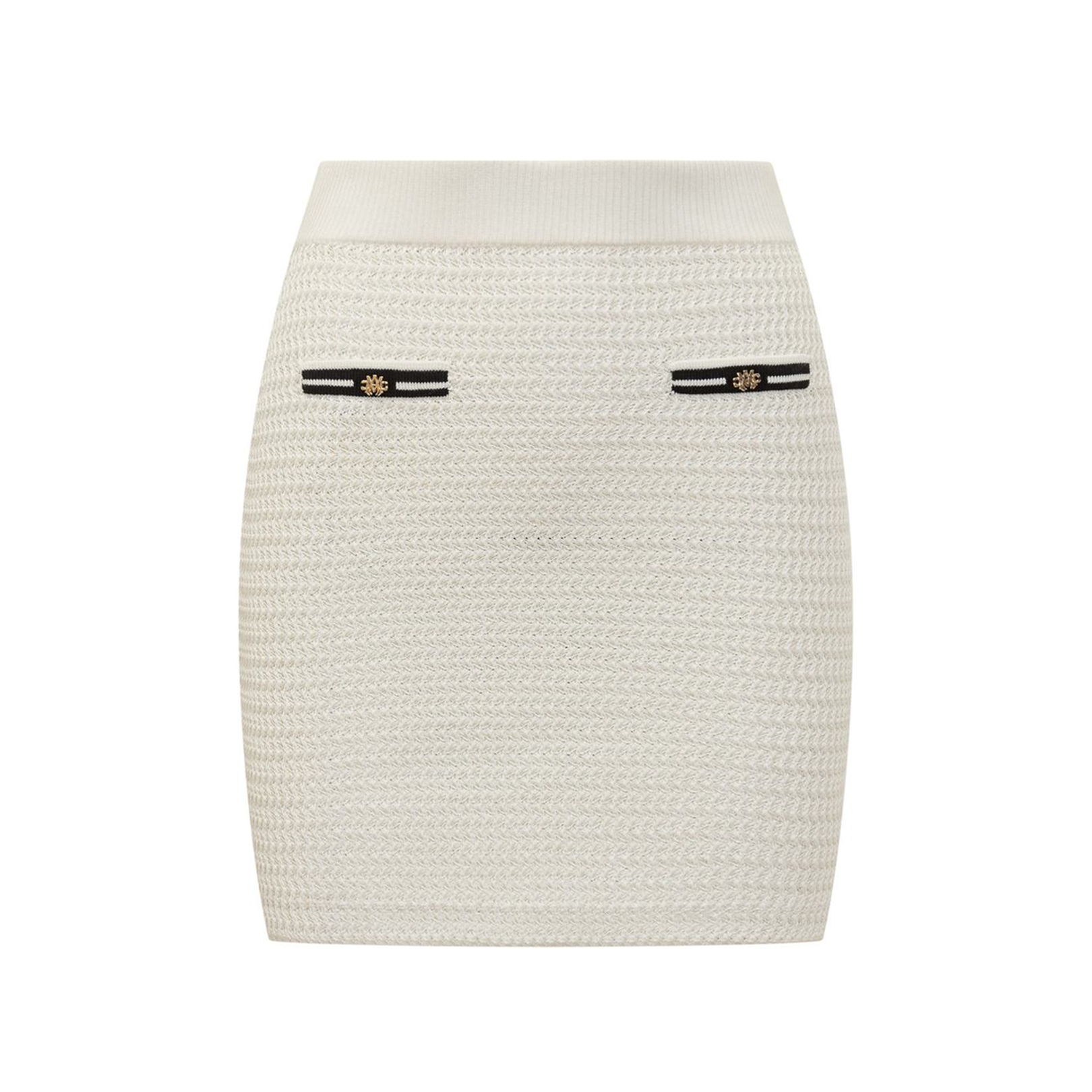 Knit Miniskirt With Logo Details