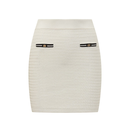 Knit Miniskirt With Logo Details