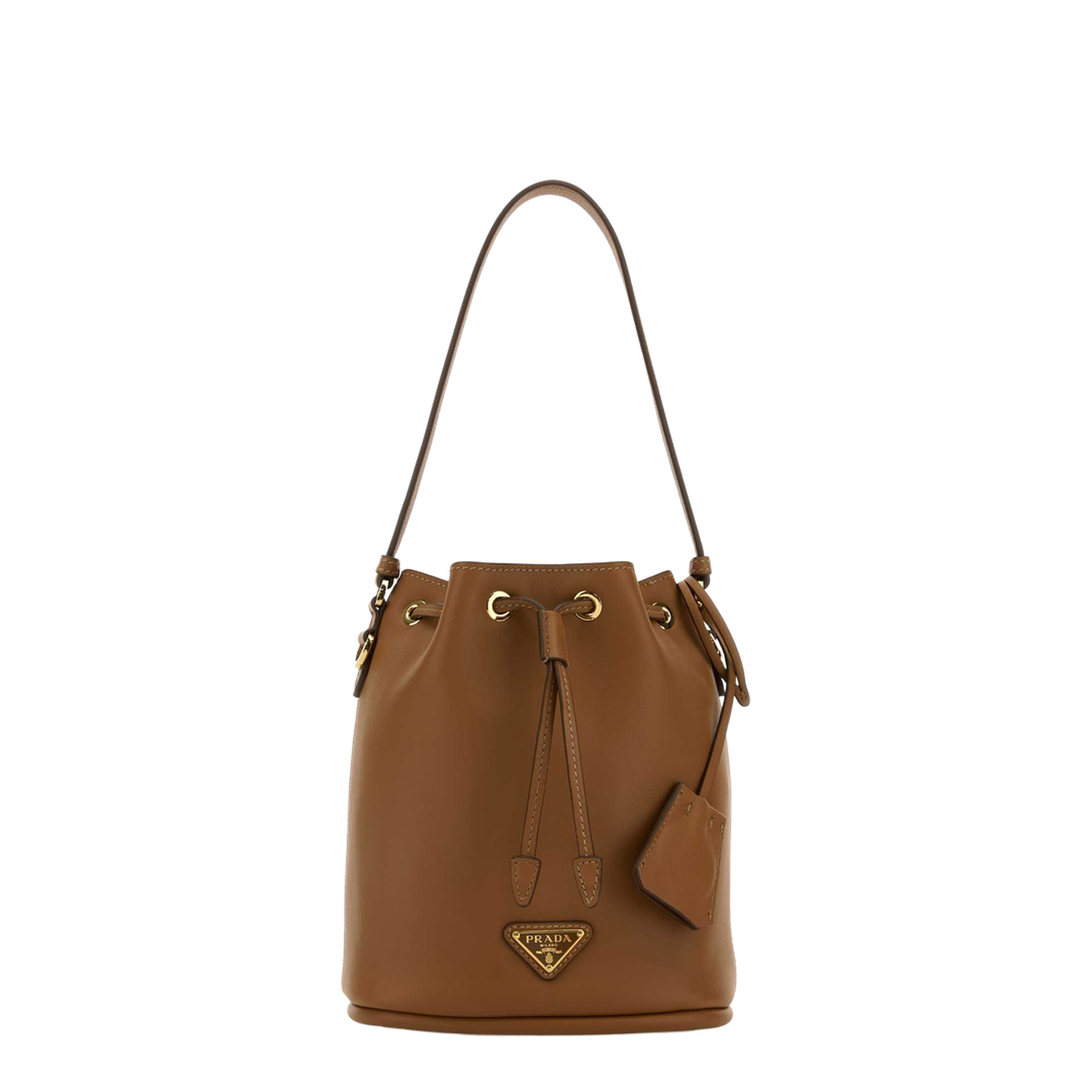 Caramel Leather Bucket Bag