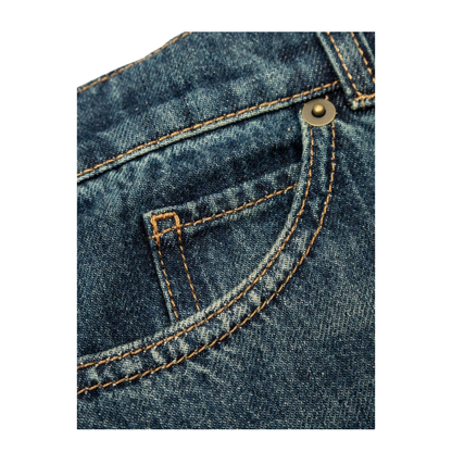 Ju Pants Eco Washed Denim Dark Blue Mix