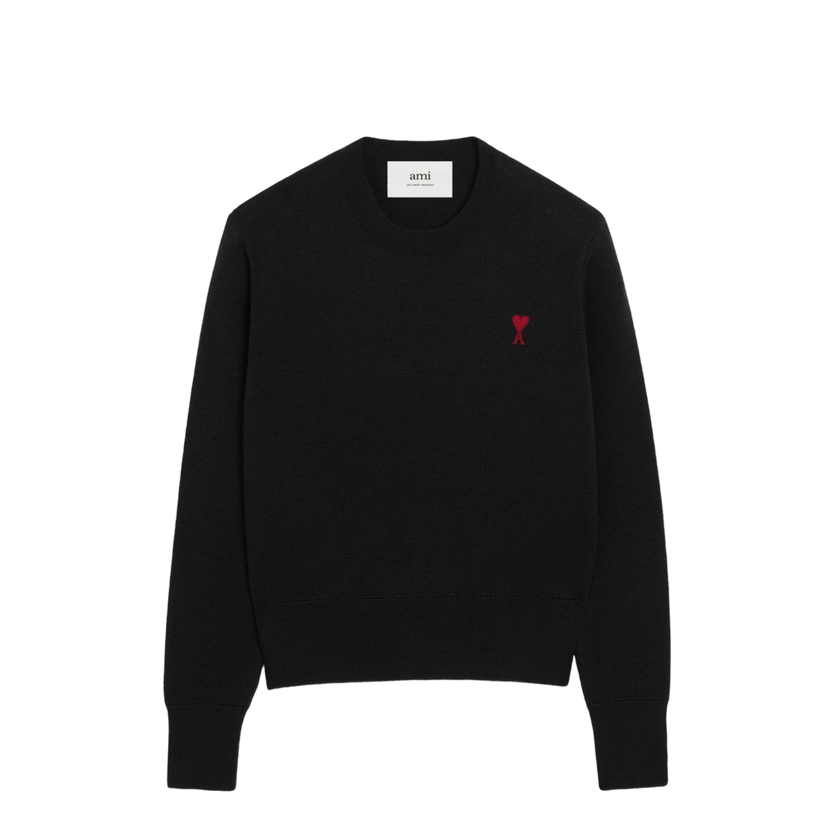 Black Wool Crewneck Sweater