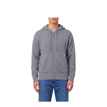MAYFEYR - Roberto Collina - Merino Wool Zip Sweatshirt In Grey - 263MYB1510718