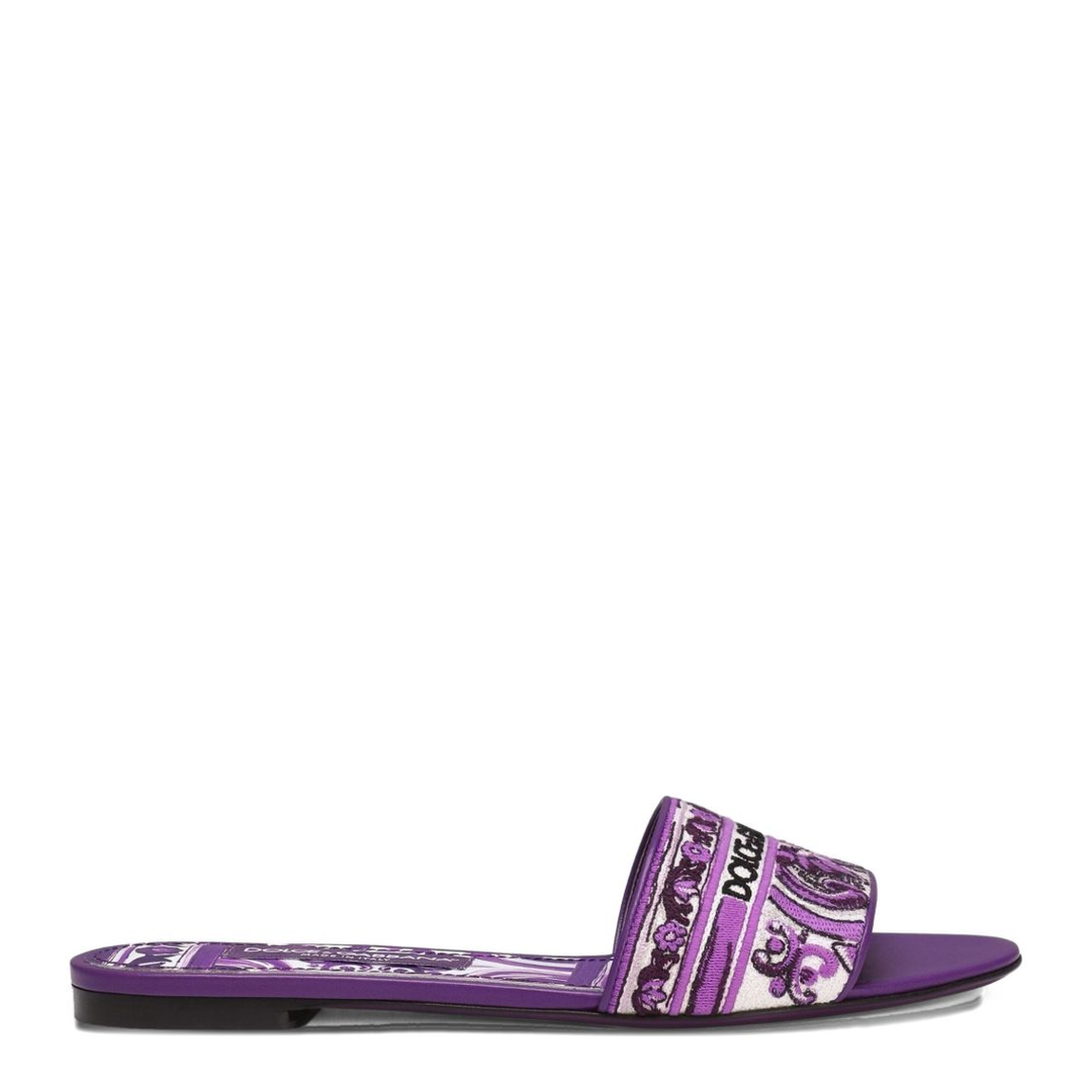 Embroidered Slides in Multicolor