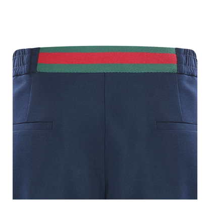 Technical Panama Sportswear Trousers in Dark Blue