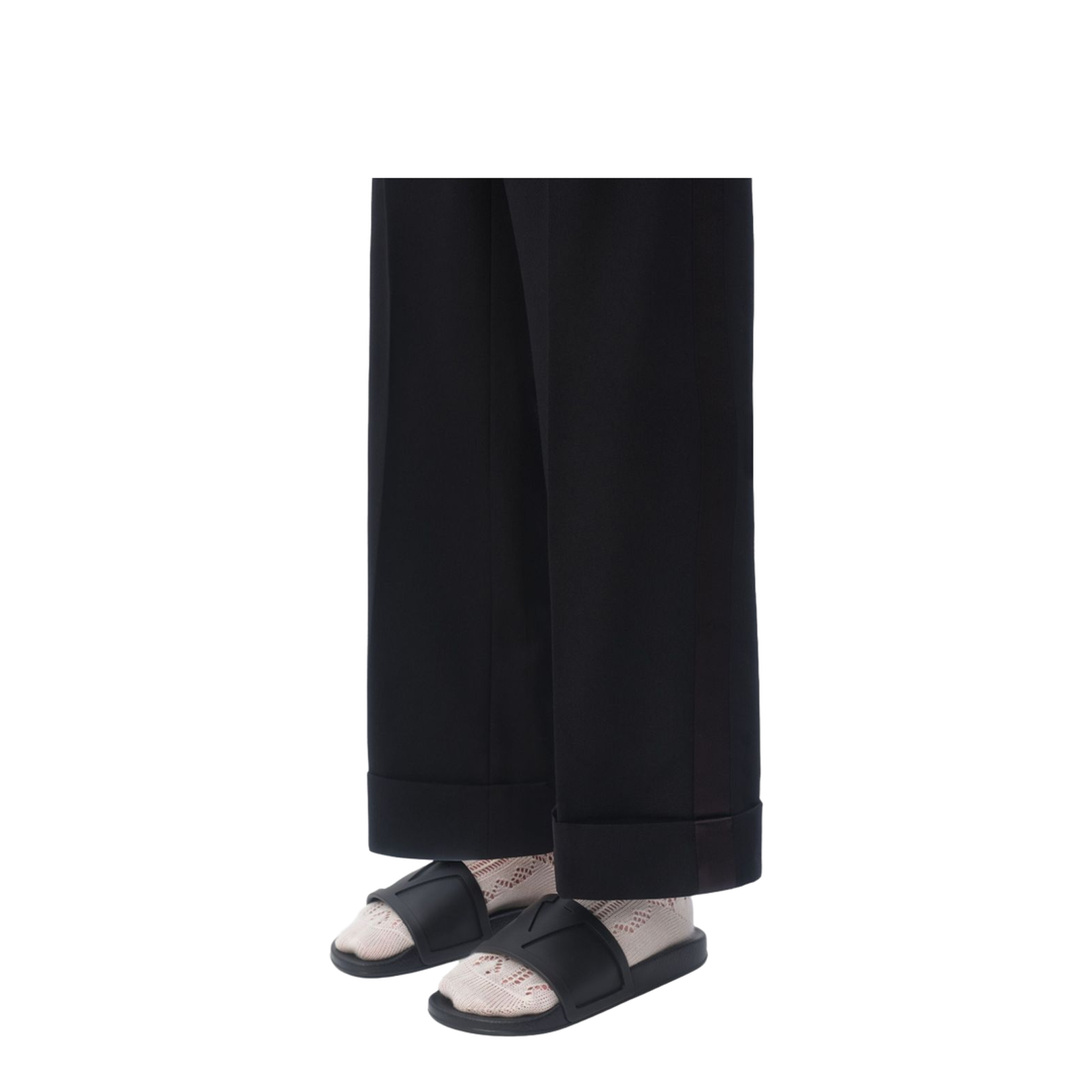 Maxi VLogo Signature Single Toe Strap Moulded Footbed Flat Rubber Sole