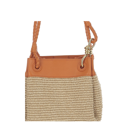 Parachute Small Raffia Shoulder Bags - Beige