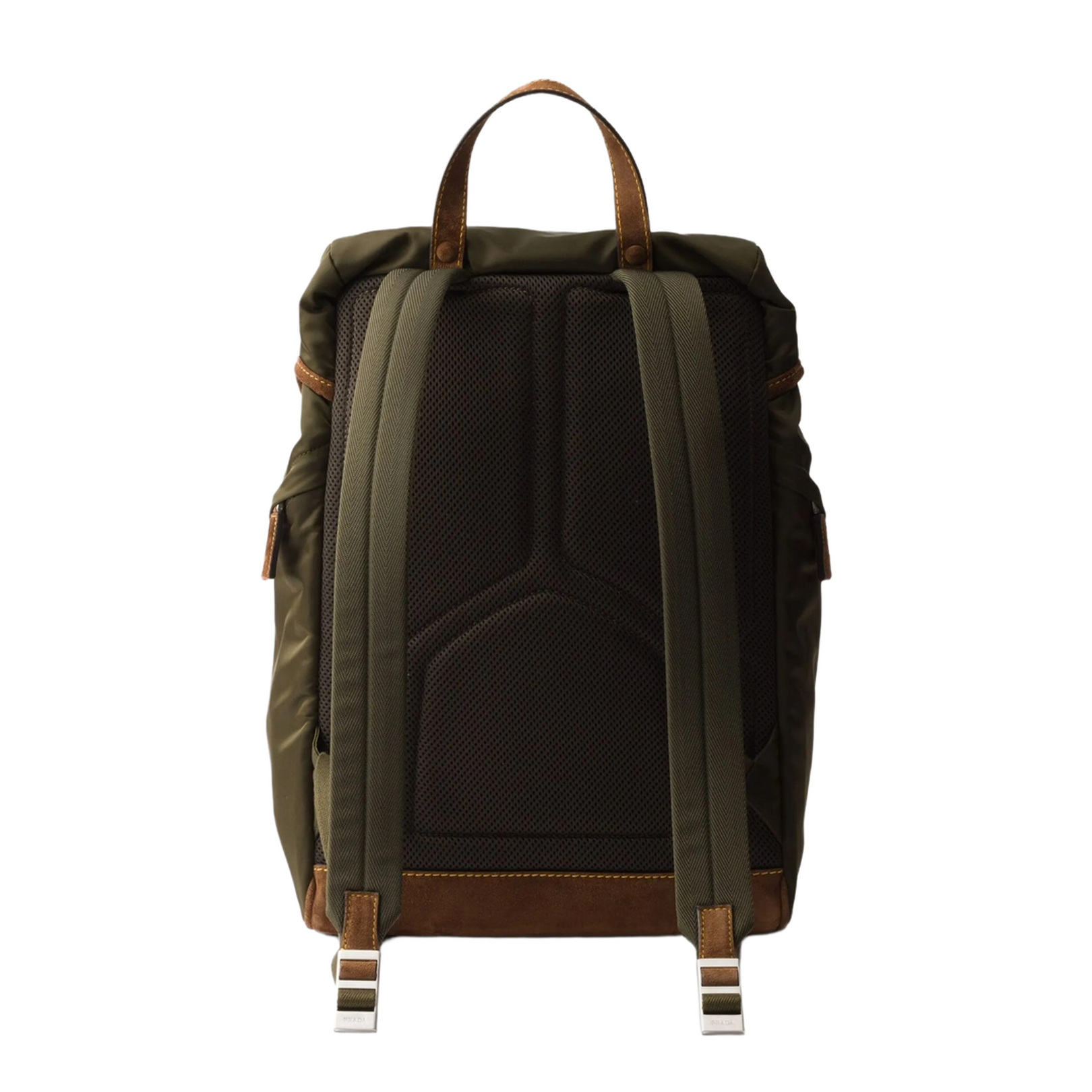 Re-Nylon and Leather Backpack