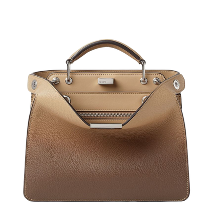 Peekaboo ISeeU Small Leather Shoulder Bags - Beige