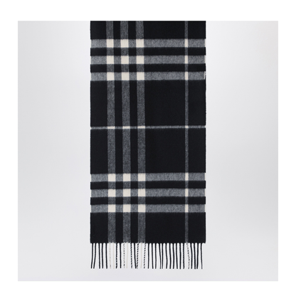 MAYFEYR - Burberry - Black Check Cashmere Scarf - 8094741U110106C1343