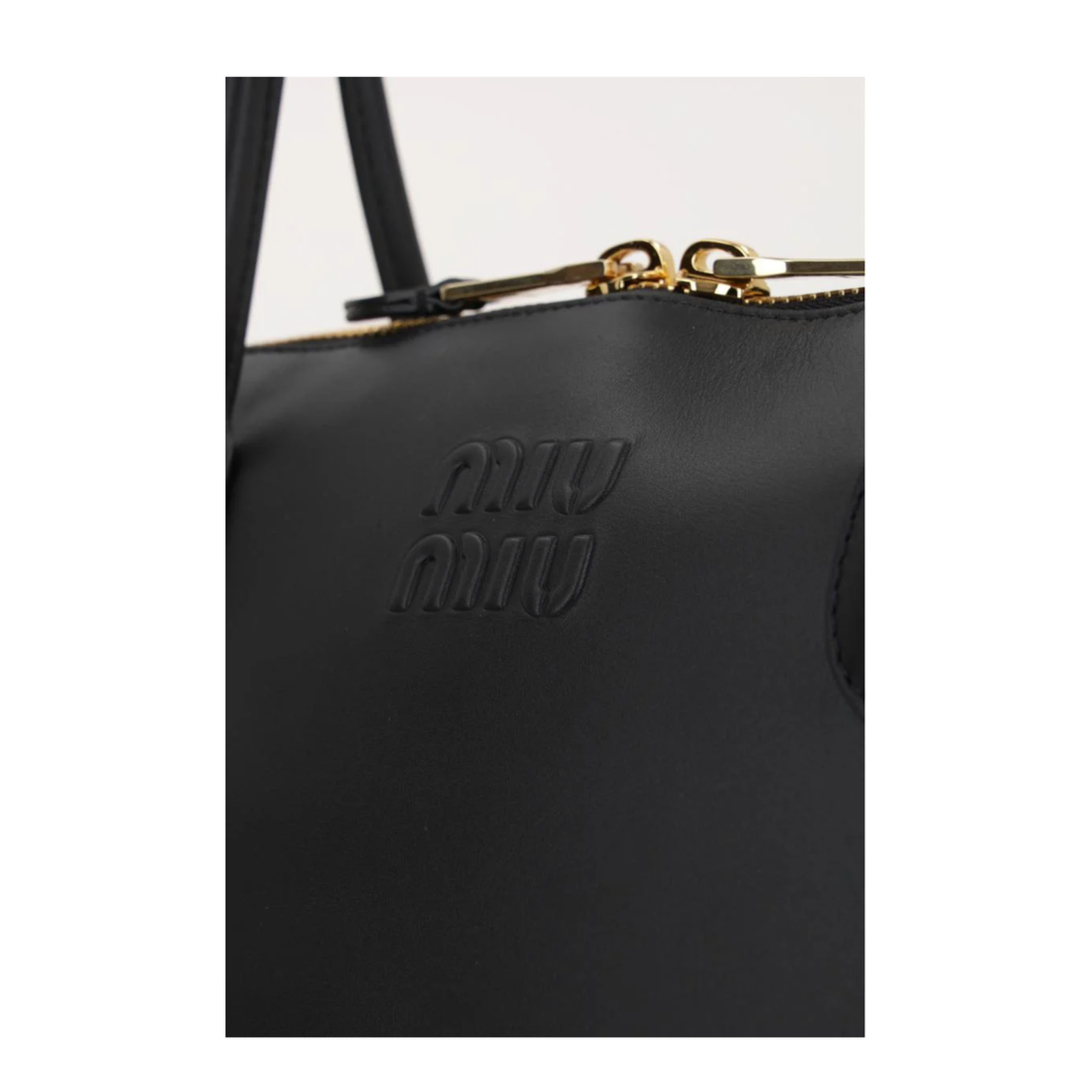 Handbag in Smooth Black Leather