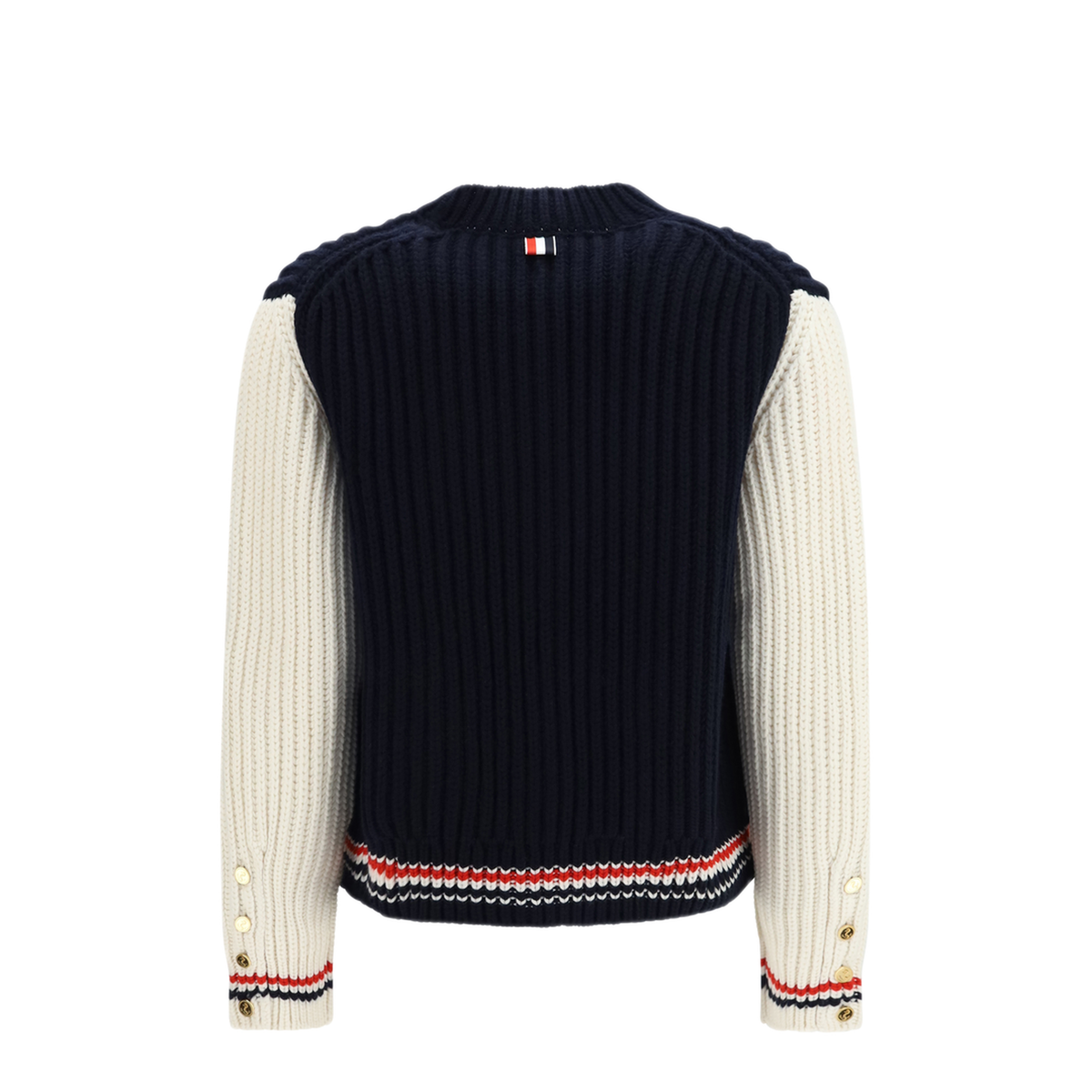 MAYFEYR - Thom Browne - Bicolor Cashmere Cardigan - FKC727AY2007979