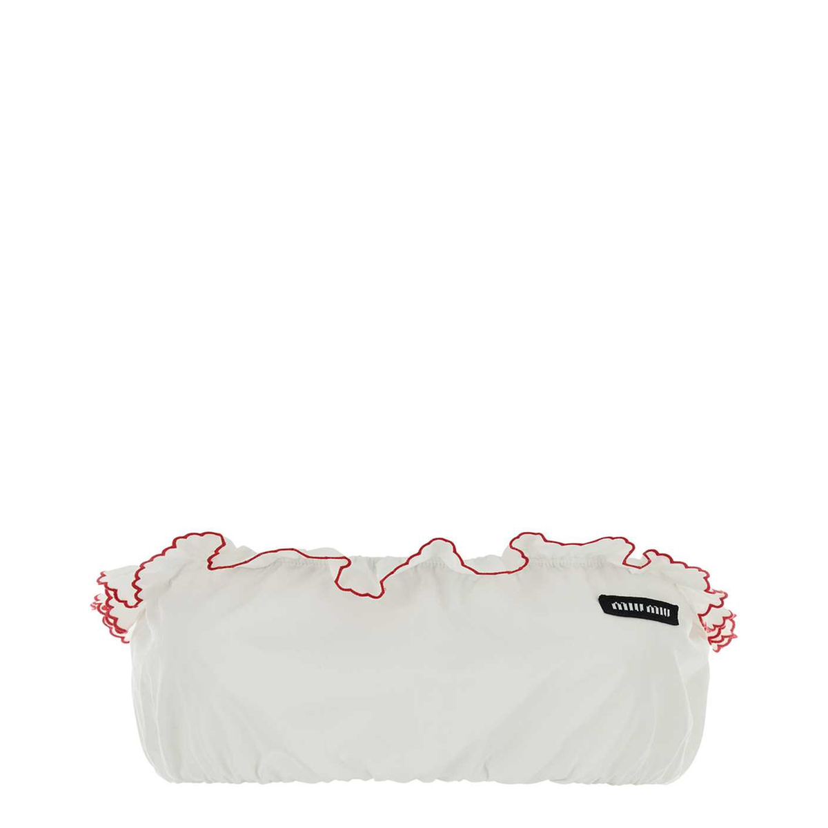 MAYFEYR - Miu Miu - White Poplin Crop Top - TP9164SOOO197FF03DU