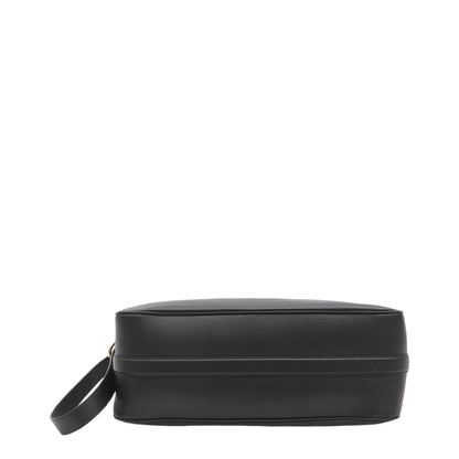 Half Horsebit Large Grained Calf Leather Shoulder Bag - Black