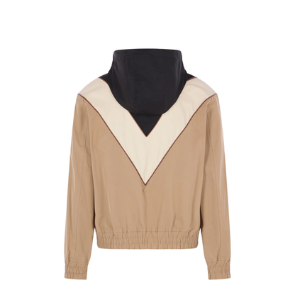 VLogo Striped Jacket Beige