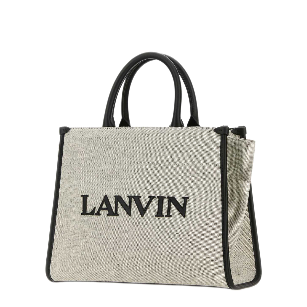 MAYFEYR - Lanvin - Two Tone Canvas Small In Out Shopping Bag - LWBGTC01CAN1P240510