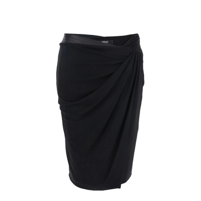 Stretch Viscose Midi Skirt