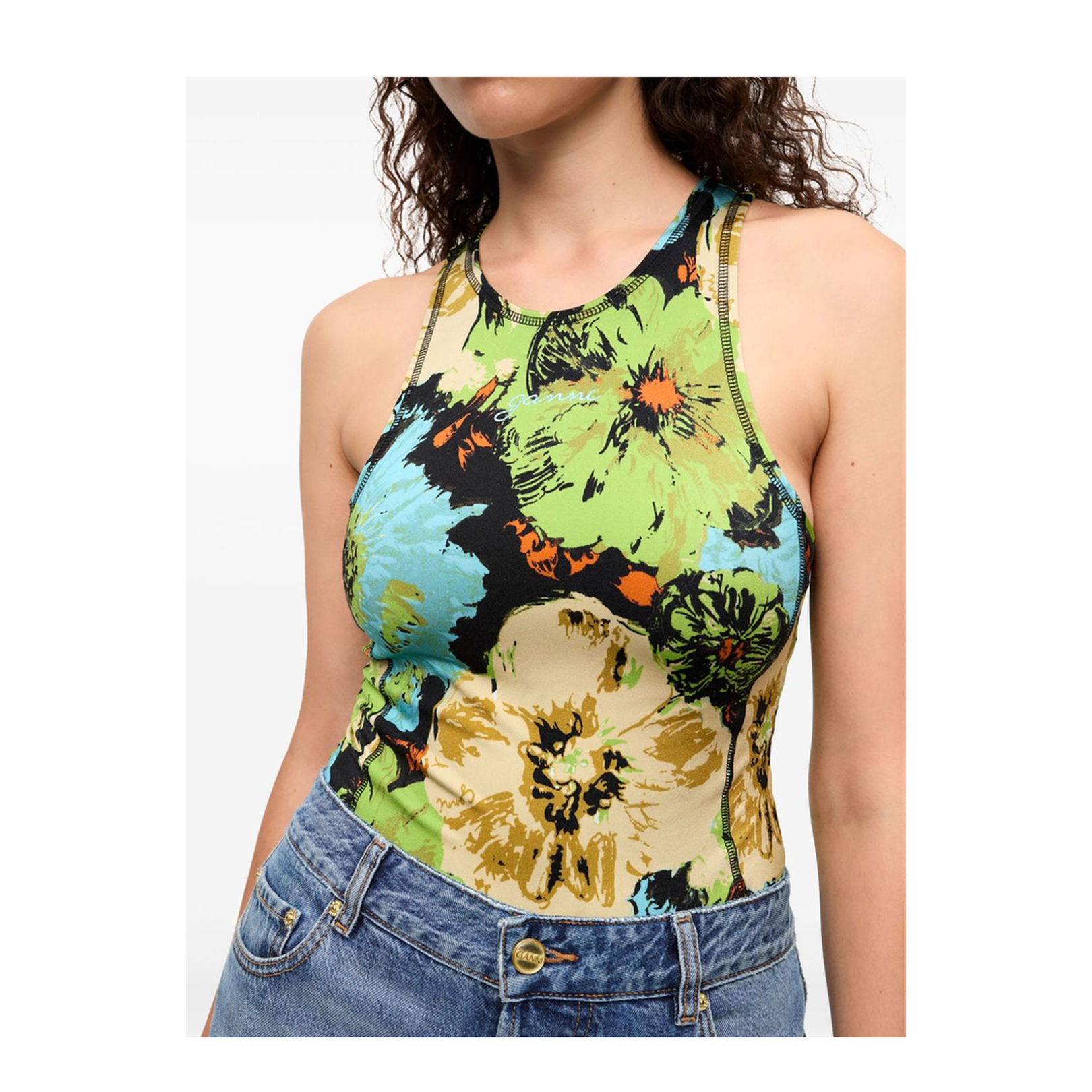 Multicolour Printed Bodysuit