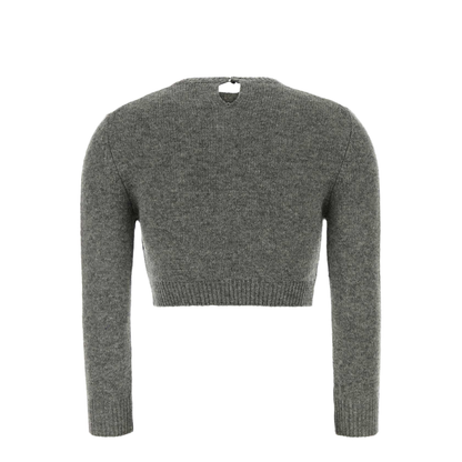 Grey Wool Blend Sweater