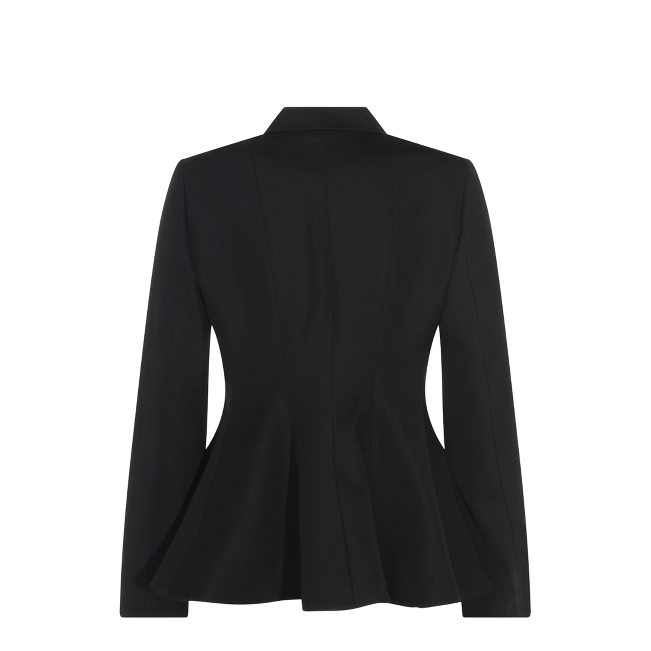 Black Grain de Poudre Wool Jacket