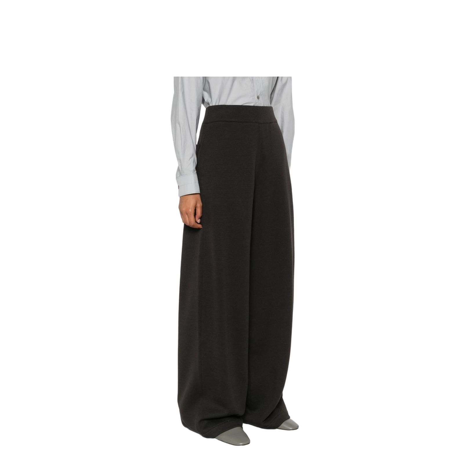 Dark Roast Wide Leg High Waist Trousers