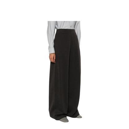Dark Roast Wide Leg High Waist Trousers