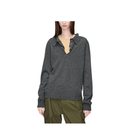 MAYFEYR - MAISON MARTIN MARGIELA - Draped Collar Wool Polo Sweater - S51GL0083M13302859