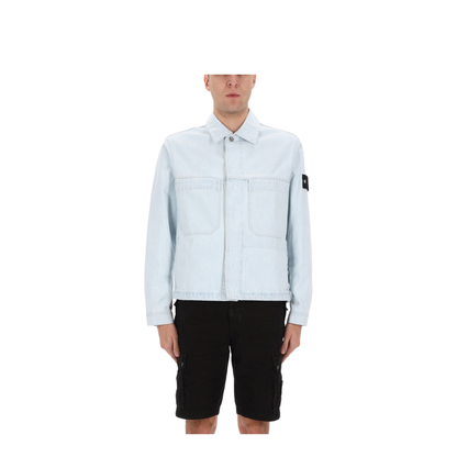 Denim Jacket with Logo Patch