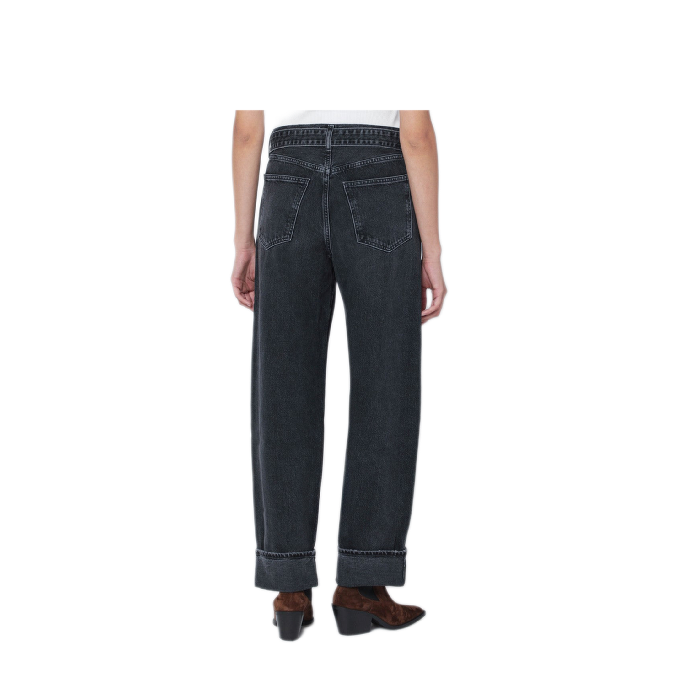 MAYFEYR - Agolde - Jeans Cuffer Taper Grey Washed Effect - A2701817ARNE