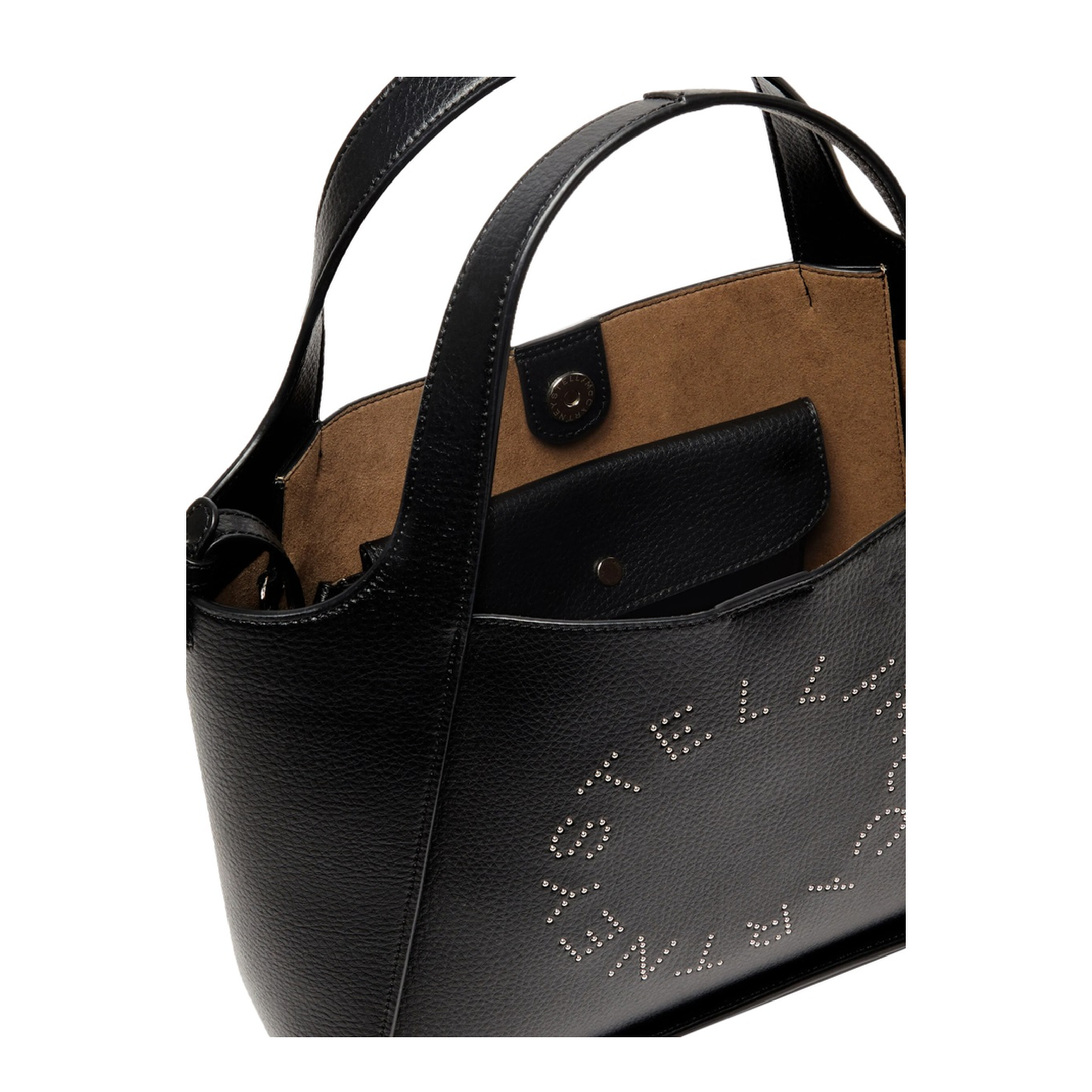 Logo Large Studded Tote Bag - Black