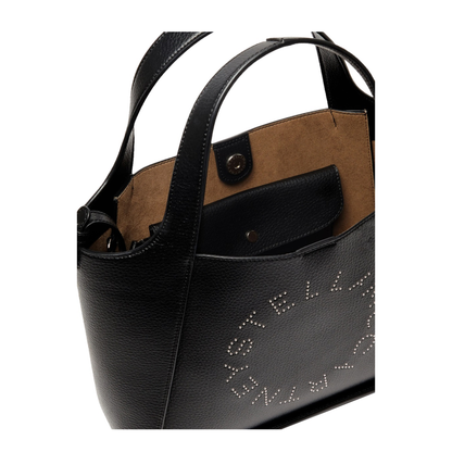 Logo Large Studded Tote Bag - Black